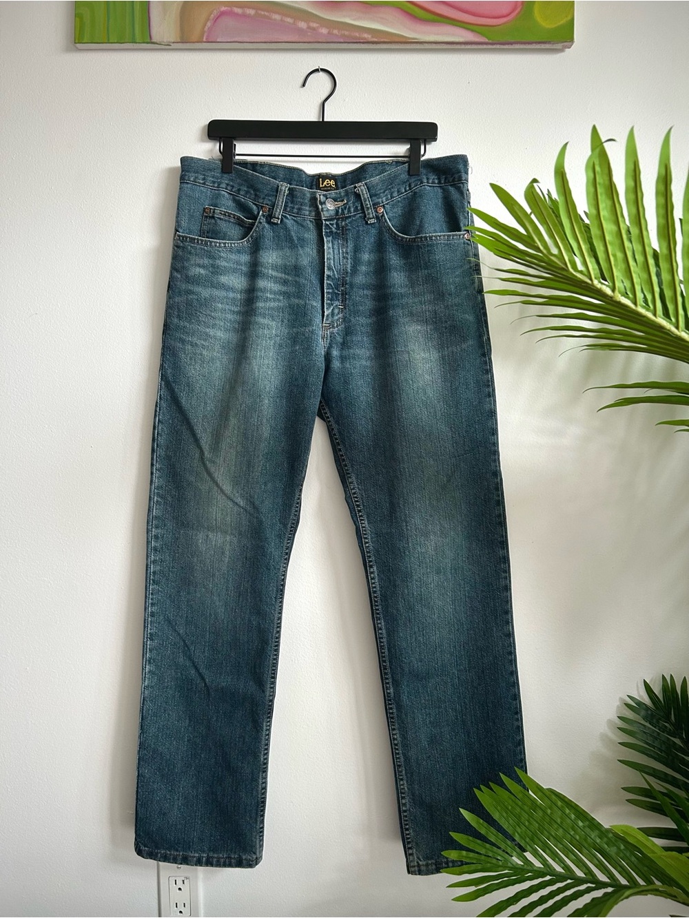 Y2K Lee Denim Medium Wash Whiskered Jeans